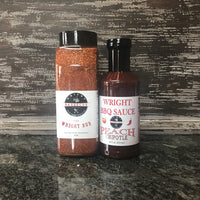 27oz Wright Rub All Purpose and 16oz Peach Chipotle Sauce - Wright BBQ Company