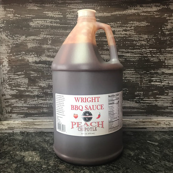 Gallon Peach Chipotle BBQ Sauce - Wright BBQ Company