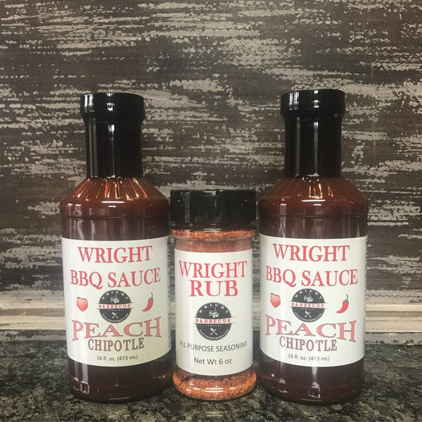 Two BBQ Sauce And 5.5oz Rub - Wright BBQ Company