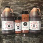 Two Half Gallons Peach Chipotle Sauce, 27oz All Purpose Wright Rub And 11.5oz All Purpose Wright Rub - Wright BBQ Company