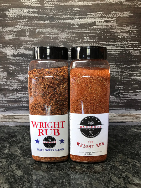 27oz All Purpose and 25oz Beef Lovers Blend - Wright BBQ Company